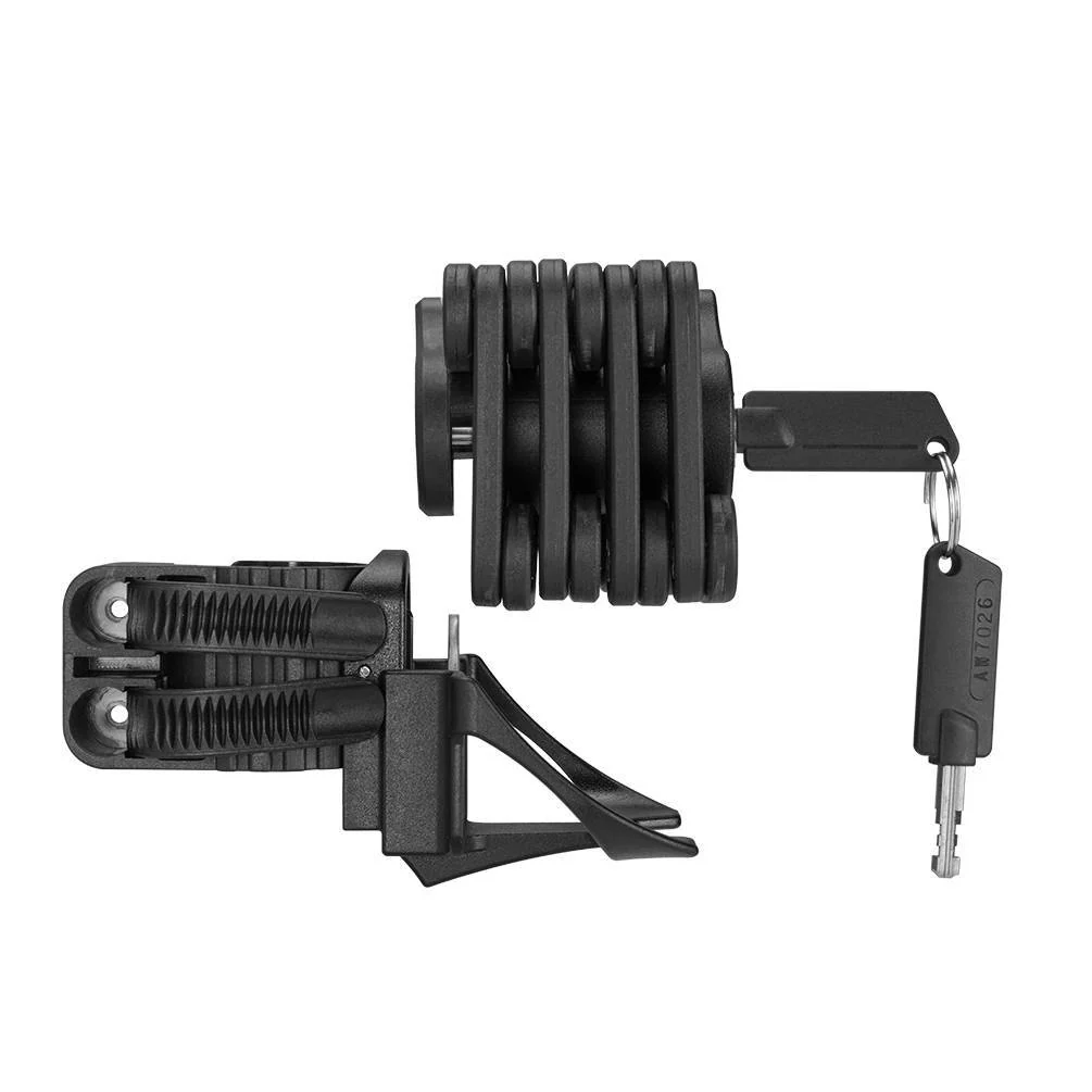 ROCKBROS Fahrradschloss Faltschloss 70 cm Lang Schwarz - Image 8