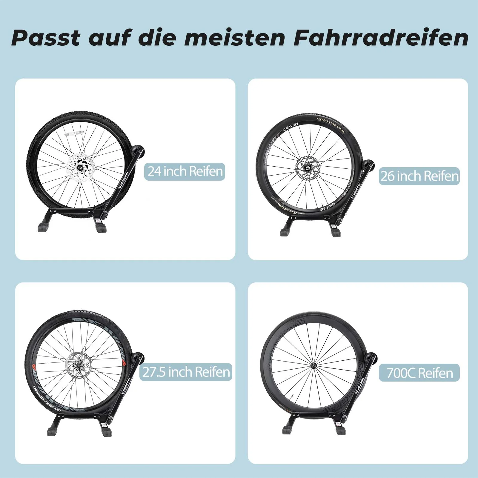 ROCKBROS Fahrradständer Faltbar aus Aluminium Einseitiger Fahrradständer - Image 4
