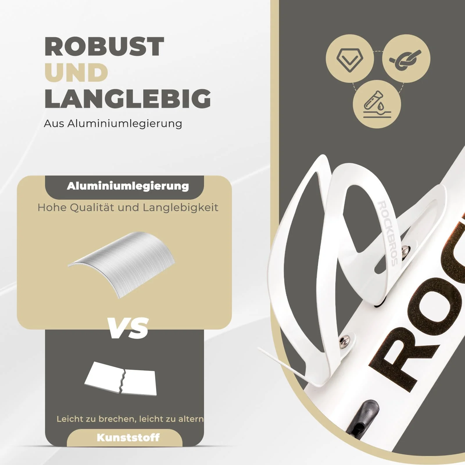 ROCKBROS Flaschenhalter Fahrradzubehör Fahrrad Leicht Getränkehalter Befestig - Image 3