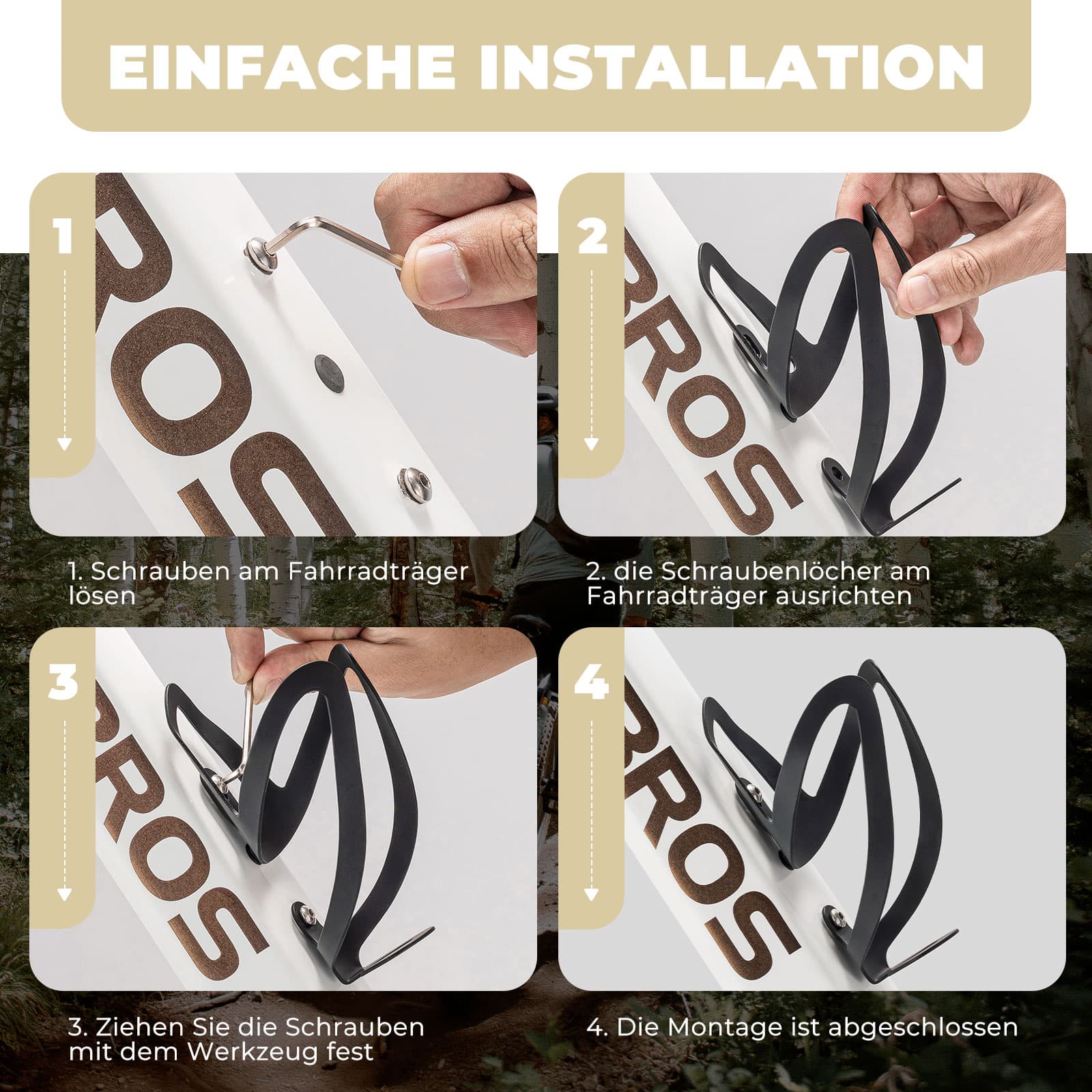 ROCKBROS Flaschenhalter Fahrradzubehör Fahrrad Leicht Getränkehalter Befestig - Image 6