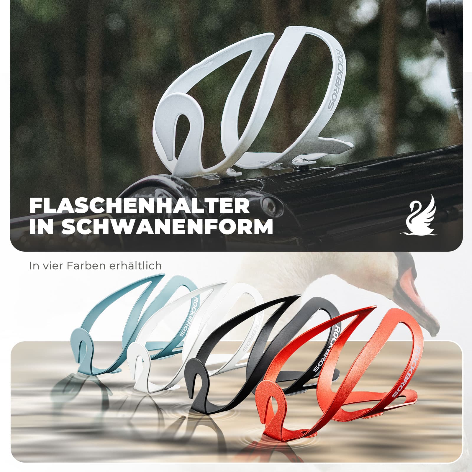 ROCKBROS Flaschenhalter Fahrradzubehör Fahrrad Leicht Getränkehalter Befestig - Image 8