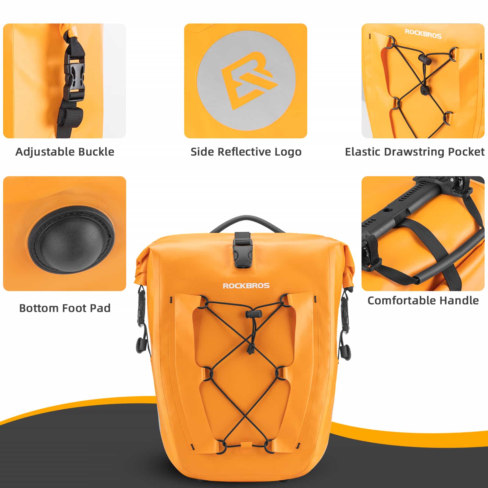 ROCKBROS Gepäckträgertasche 25L-32L 100 % wasserdicht mit Tragegriff - Image 24
