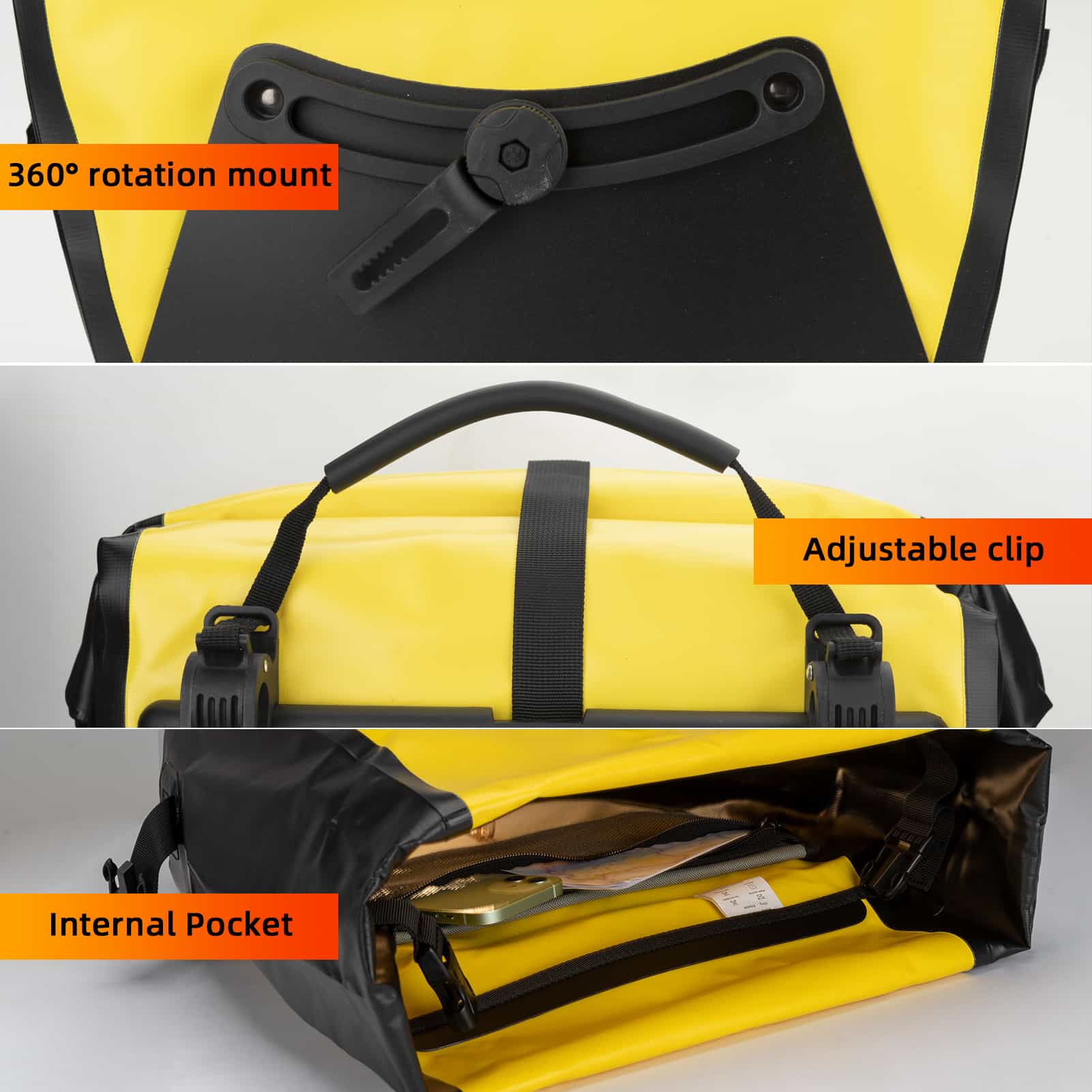 ROCKBROS Gepäckträgertasche 25L-32L 100 % wasserdicht mit Tragegriff - Image 25