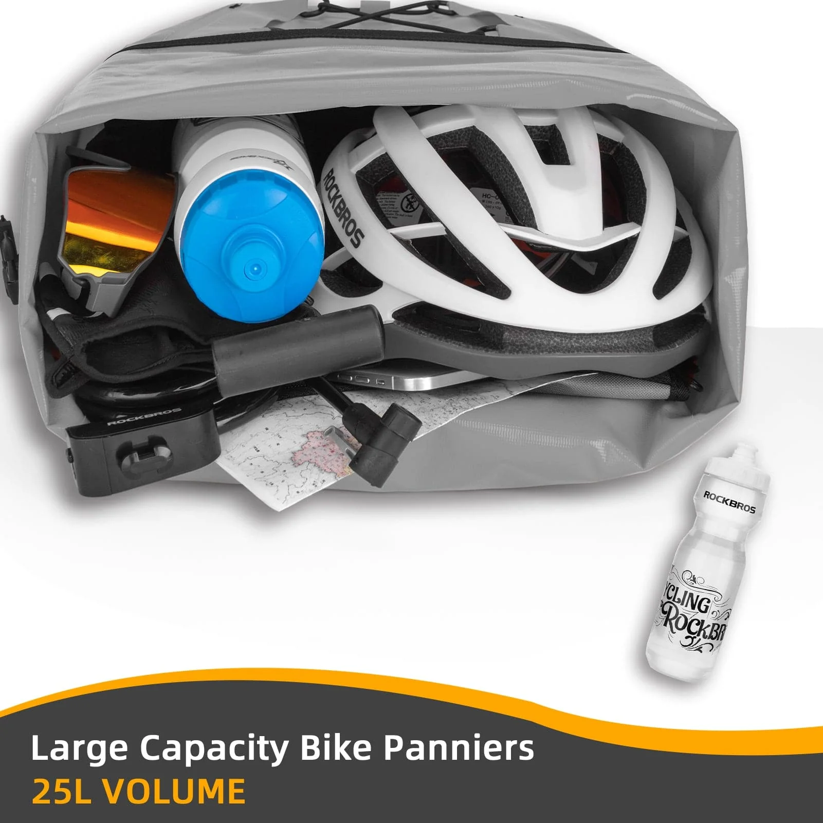 ROCKBROS Gepäckträgertasche 25L-32L 100 % wasserdicht mit Tragegriff - Image 56