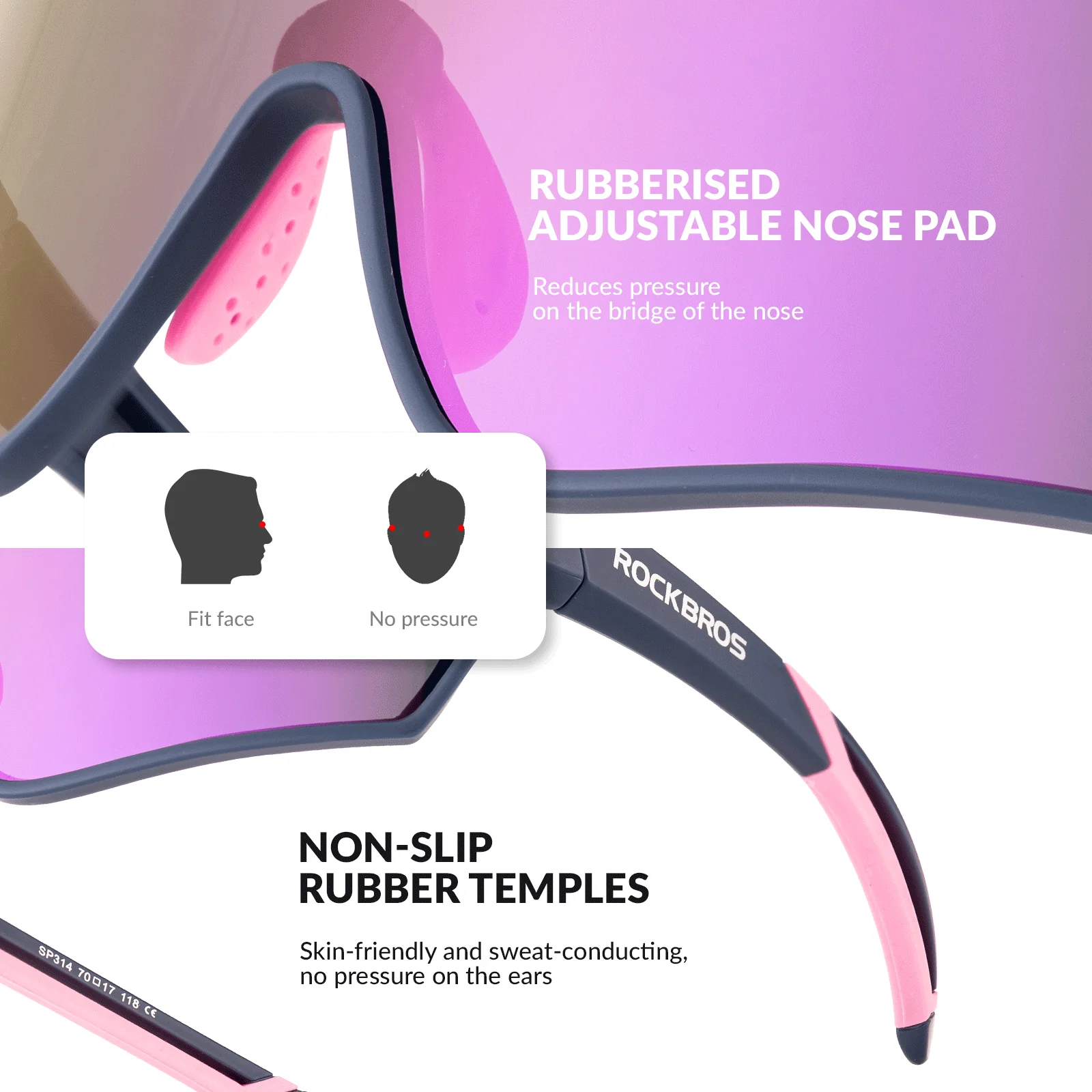 ROCKBROS Kinder Fahrradbrille UV400-Schutz Polarisierte Sonnenbrille - Image 35