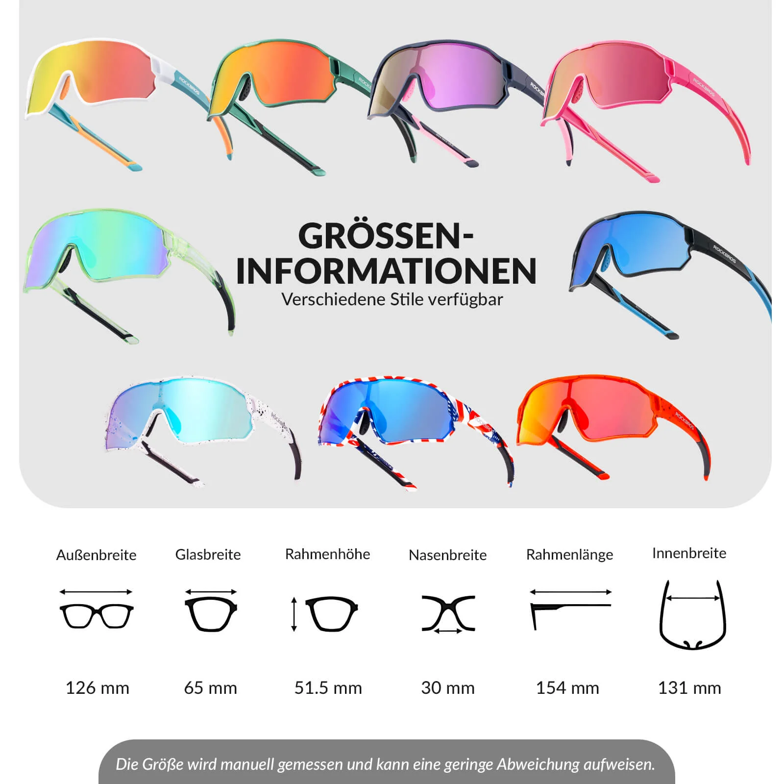 ROCKBROS Kinder Fahrradbrille UV400-Schutz Polarisierte Sonnenbrille - Image 46