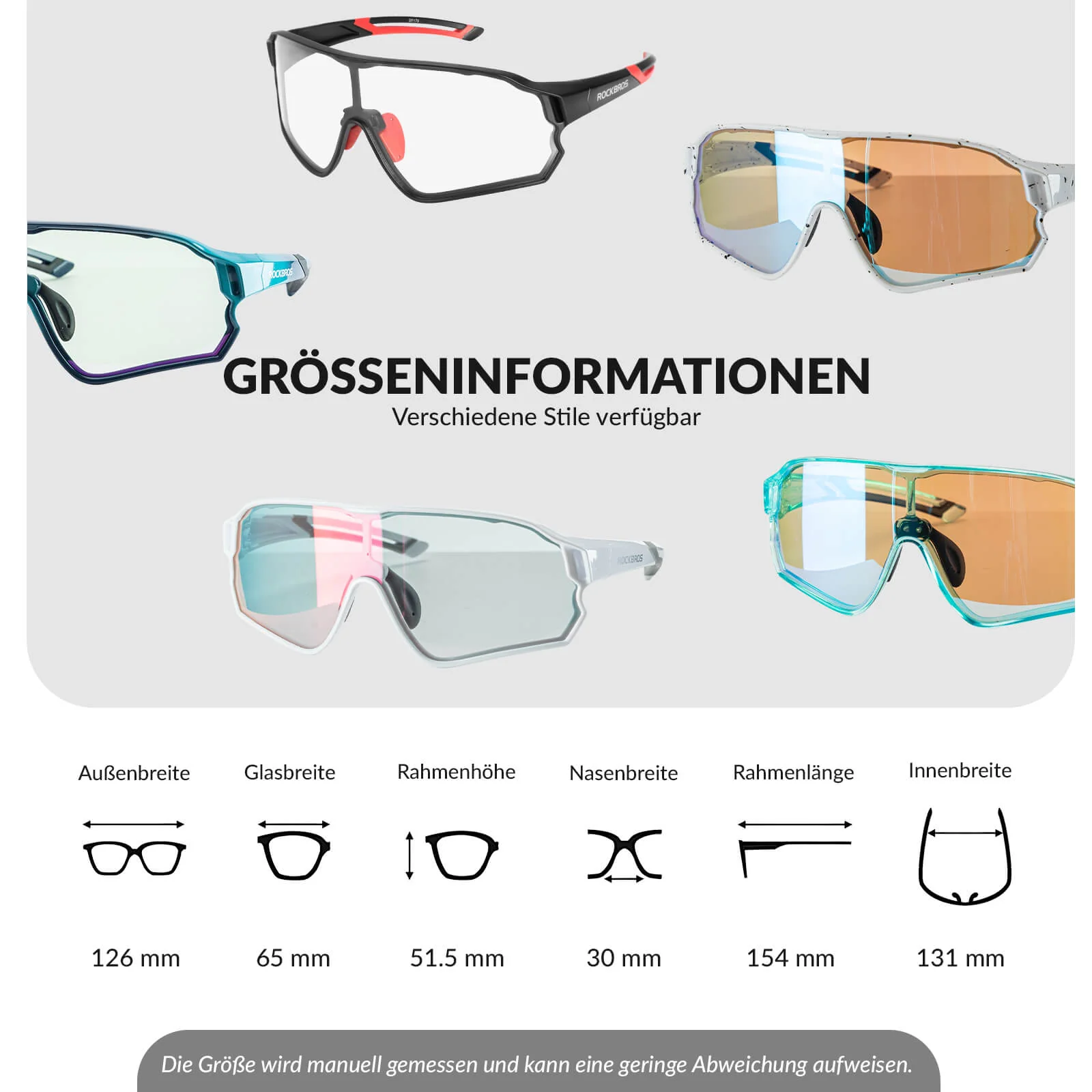 ROCKBROS Kinder Fahrradbrille UV400-Schutz Selbsttönend Sonnenbrille - Image 29