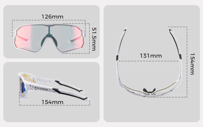 ROCKBROS Kinder Fahrradbrille UV400-Schutz Selbsttönend Sonnenbrille - Image 31