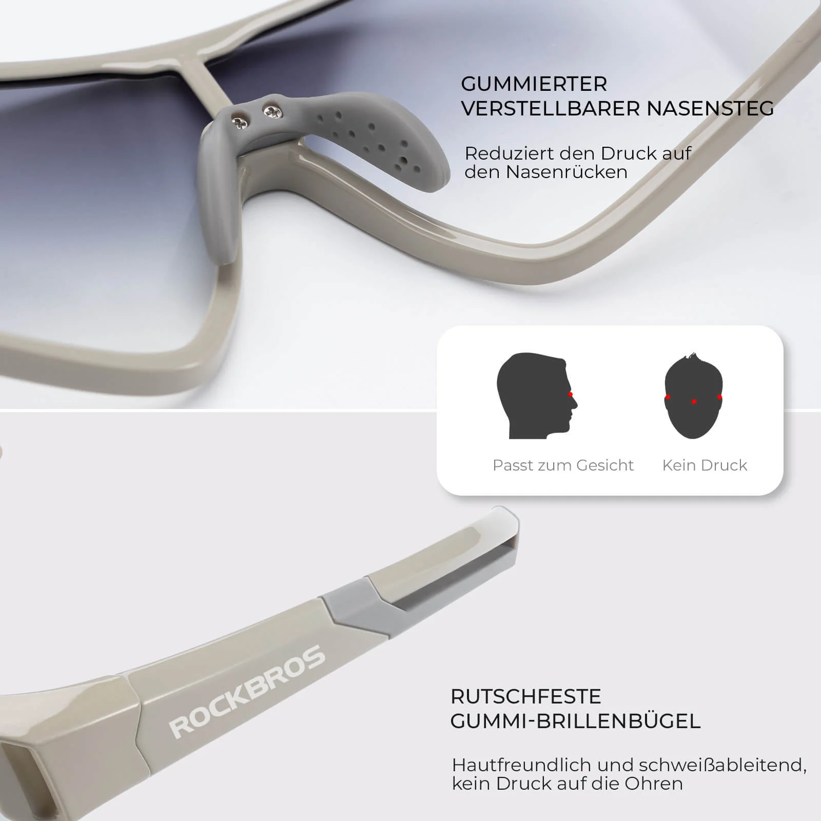 ROCKBROS Kinder Fahrradbrille UV400-Schutz Selbsttönend Sonnenbrille - Image 49