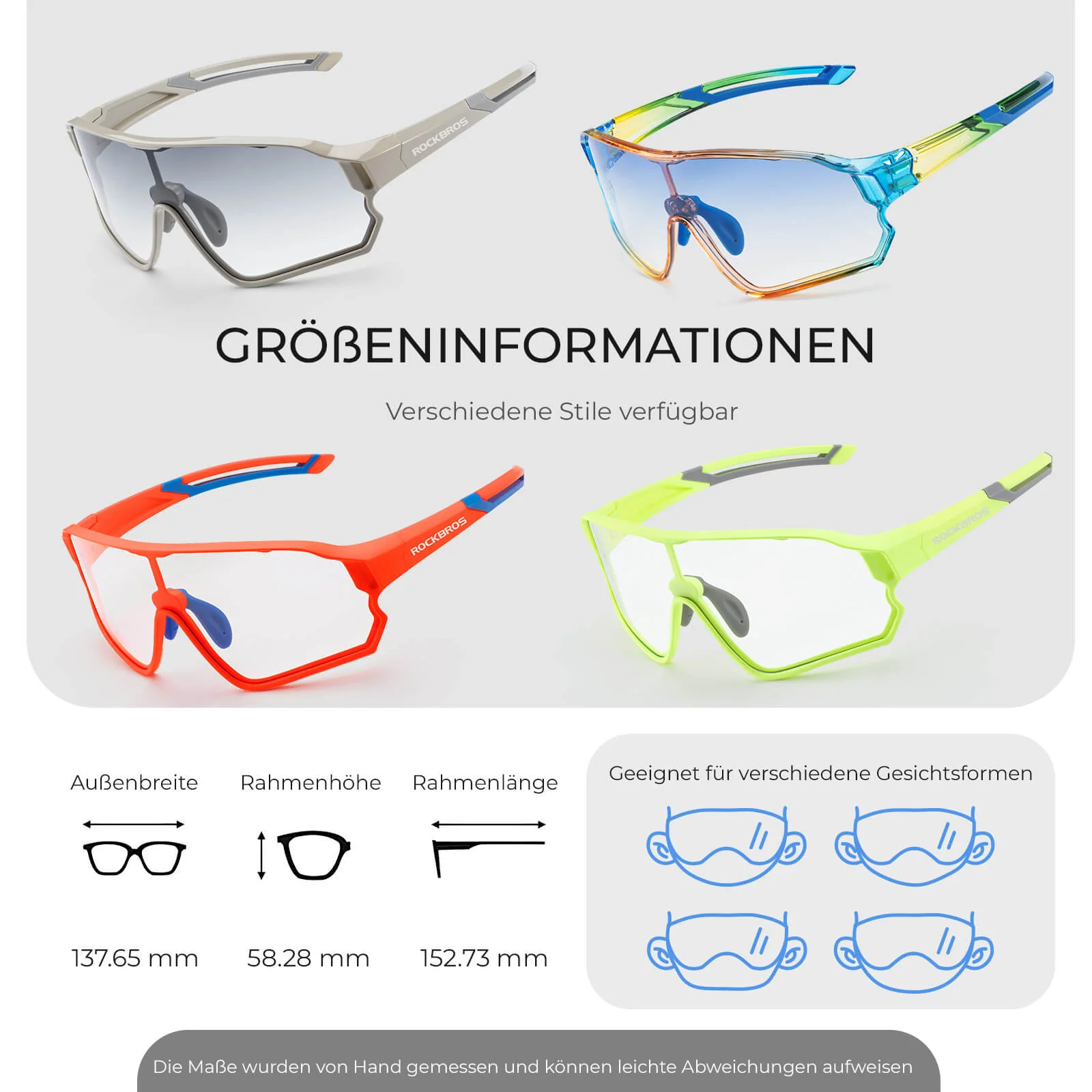 ROCKBROS Kinder Fahrradbrille UV400-Schutz Selbsttönend Sonnenbrille - Image 50