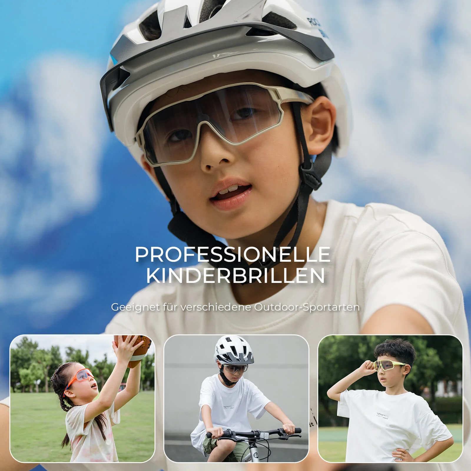 ROCKBROS Kinder Fahrradbrille UV400-Schutz Selbsttönend Sonnenbrille - Image 51