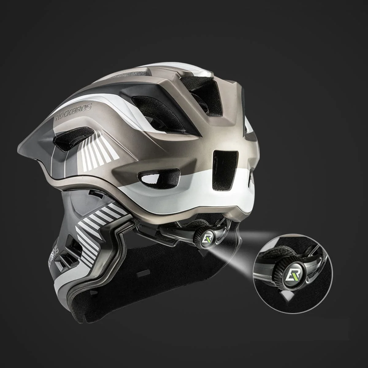 ROCKBROS Kinder helm Integriert Fahrradhelm mit Abnehmbarem Kinnschutz - Image 20