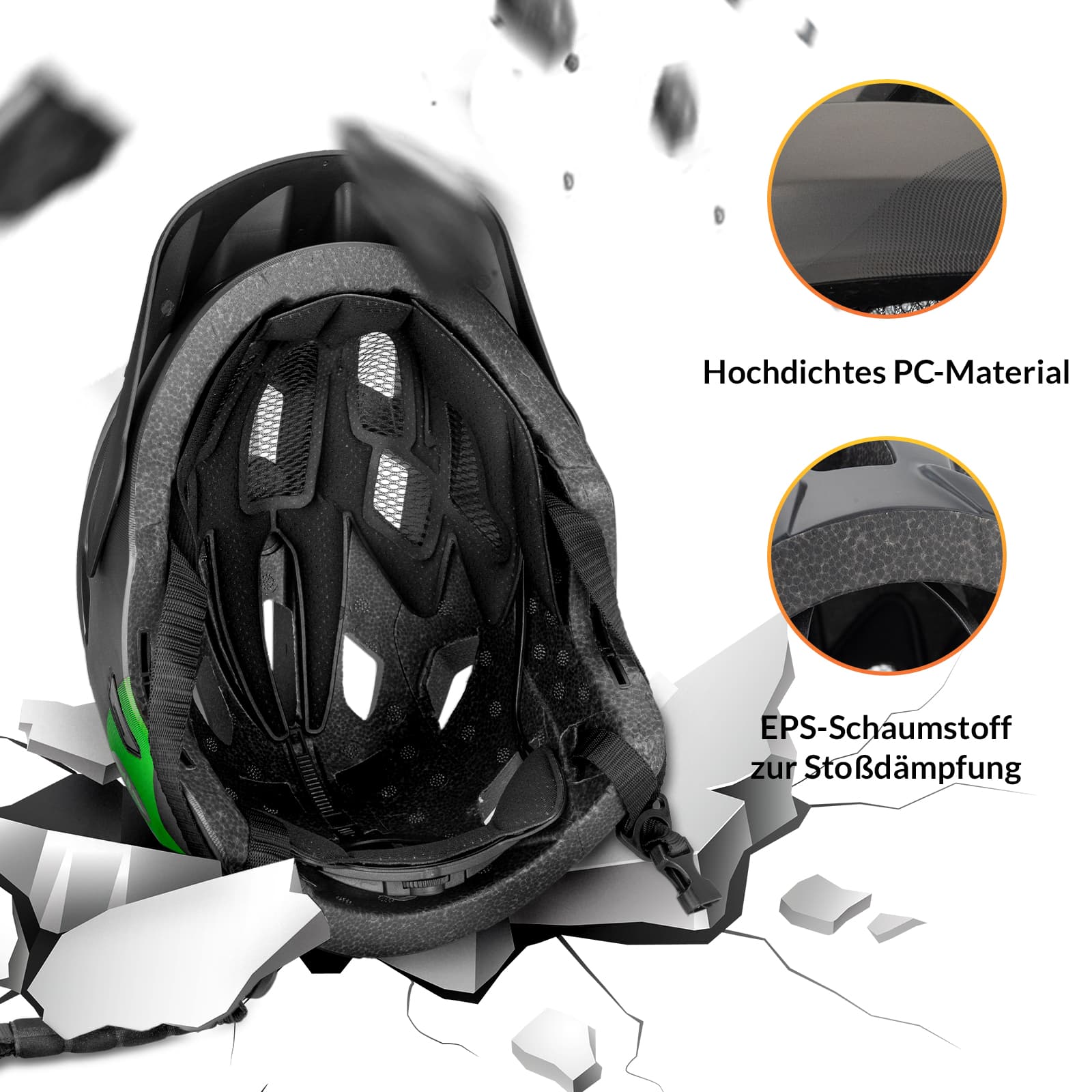 ROCKBROS Kinderhelm BMX MTB Downhill Helm mit Abnehmbarem Kinnschutz und Krempe - Image 13