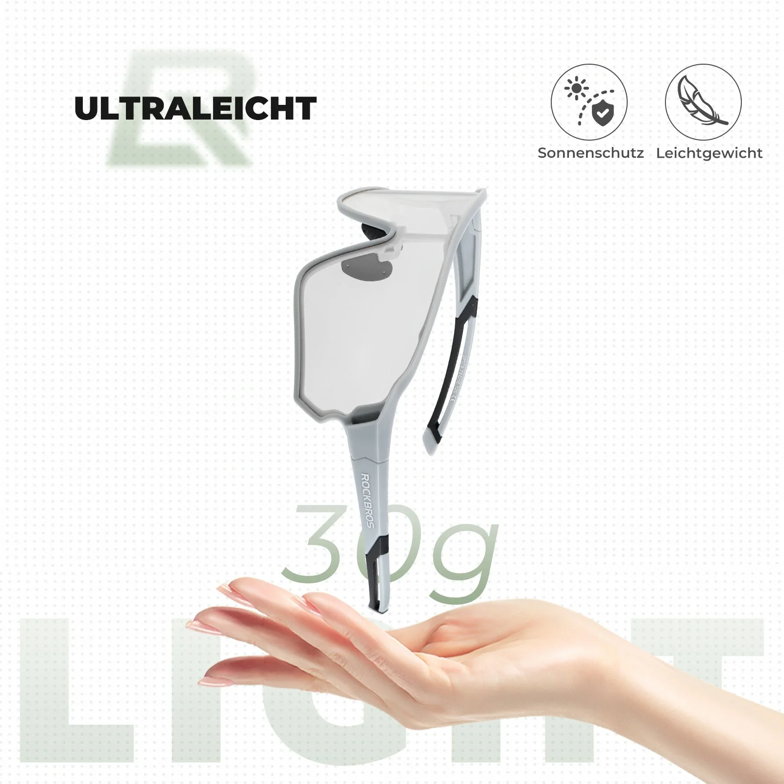 ROCKBROS Photochrome Sonnenbrille Fahrradbrille UV400-Schutz Unisex - Image 31