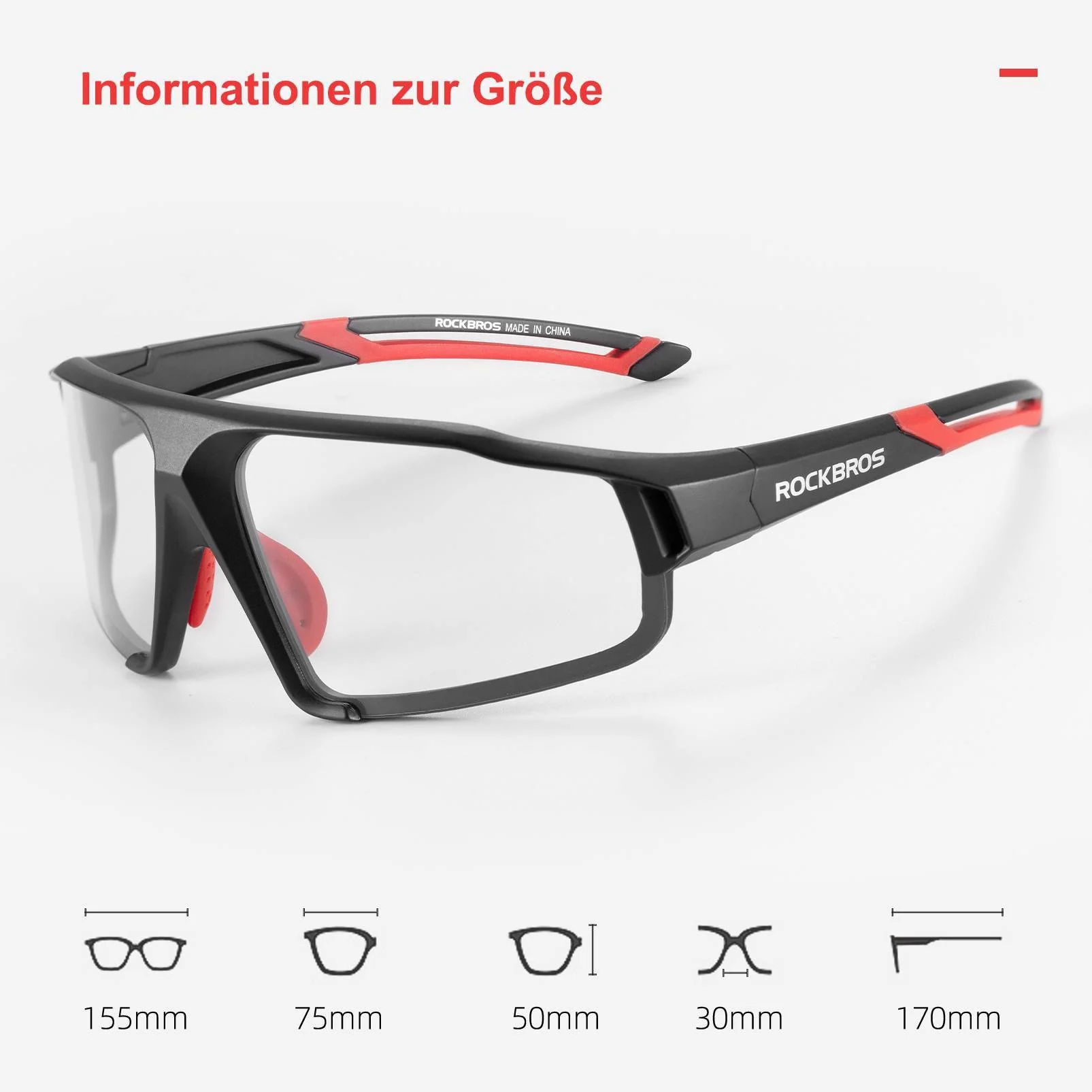 ROCKBROS Photochrome Sonnenbrille für Outdoor-Aktivitäten Unisex - Image 8