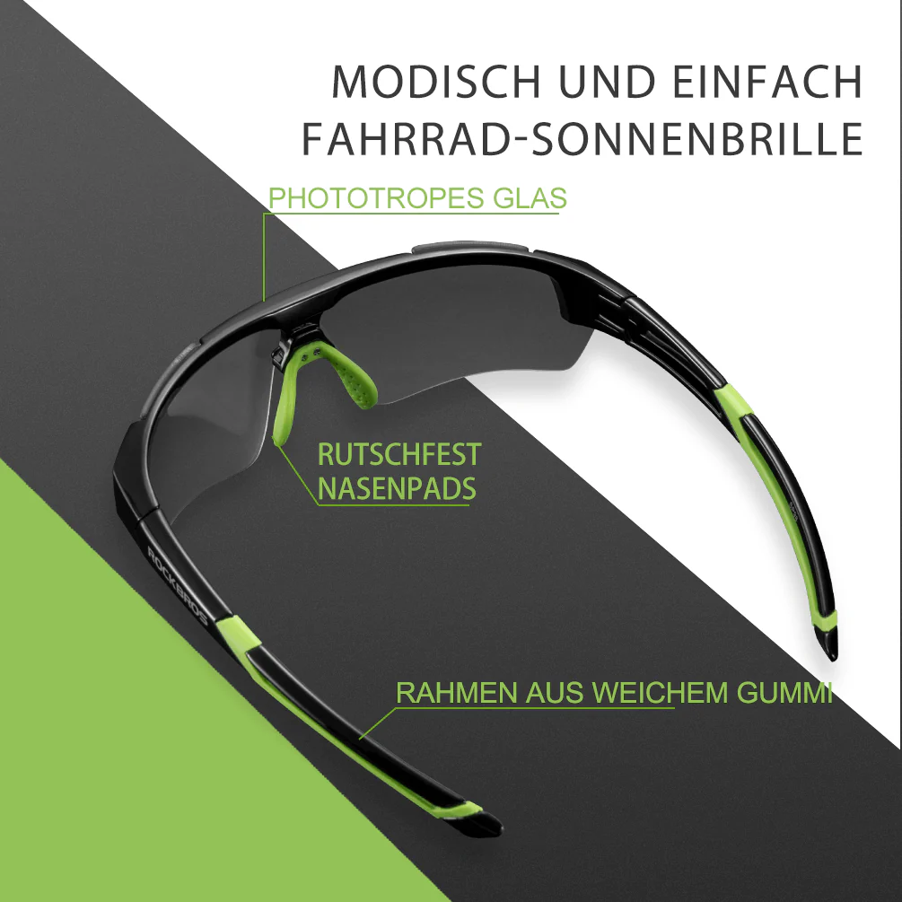 ROCKBROS Radbrille Sonnenbrille Halbrahmen Photochromatische Brille - Image 11