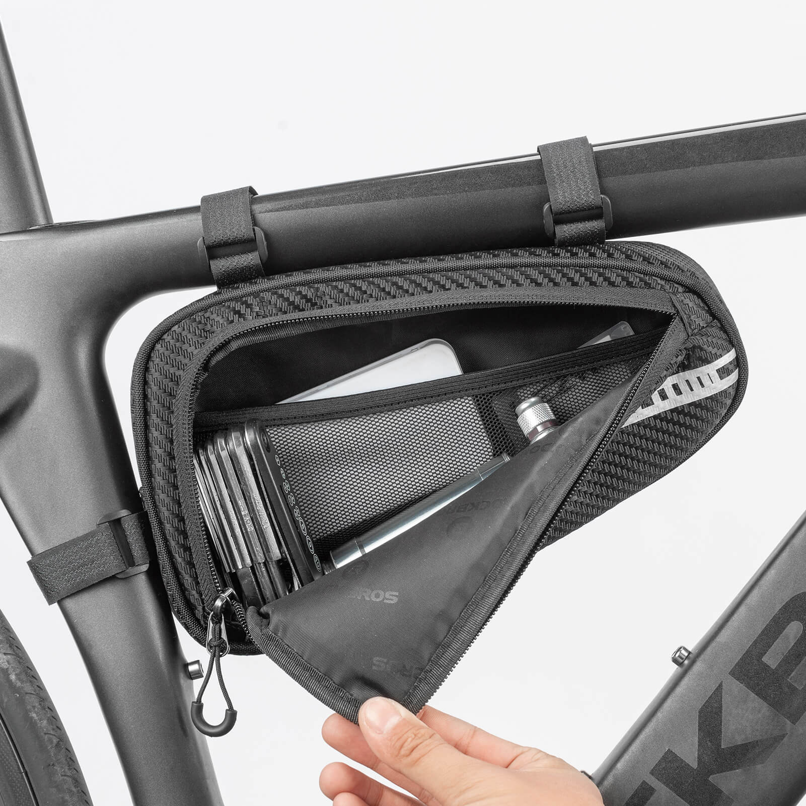 ROCKBROS Rahmentasche wasserdicht Dreieckstasche für MTB & Rennräder 1,2L - Image 4