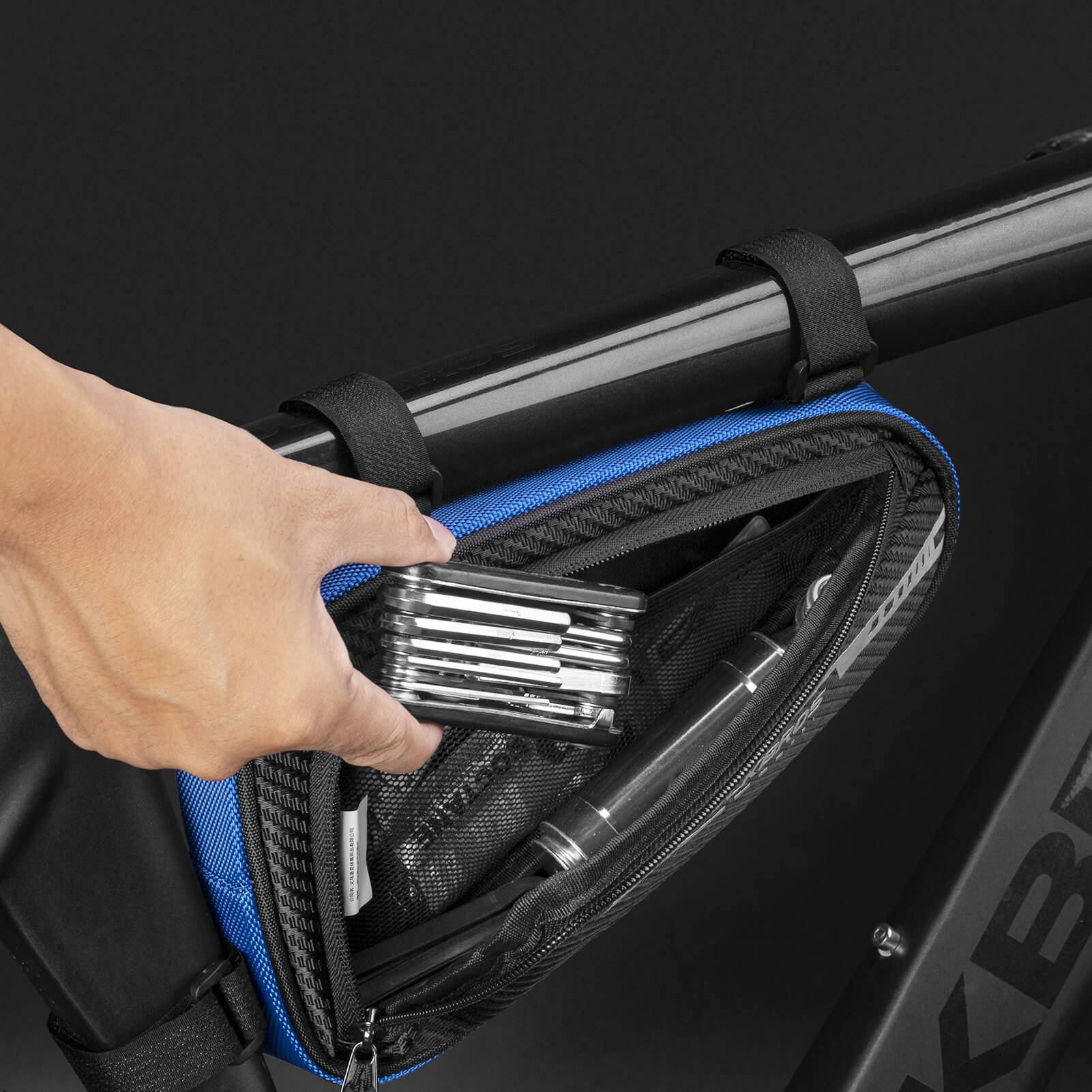 ROCKBROS Rahmentasche wasserdicht Dreieckstasche für MTB & Rennräder 1,2L - Image 8