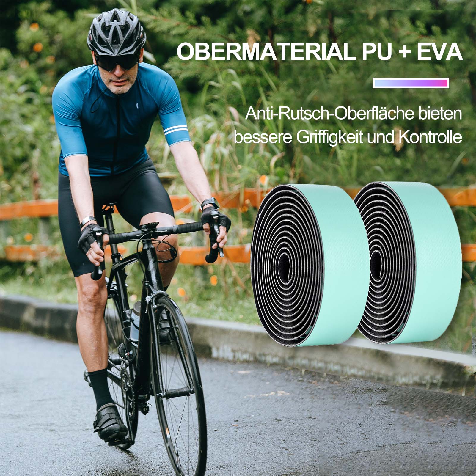 ROCKBROS rutschfest Fahrrad Lenkerband für MTB Rennrad 2 Rollen - Image 16