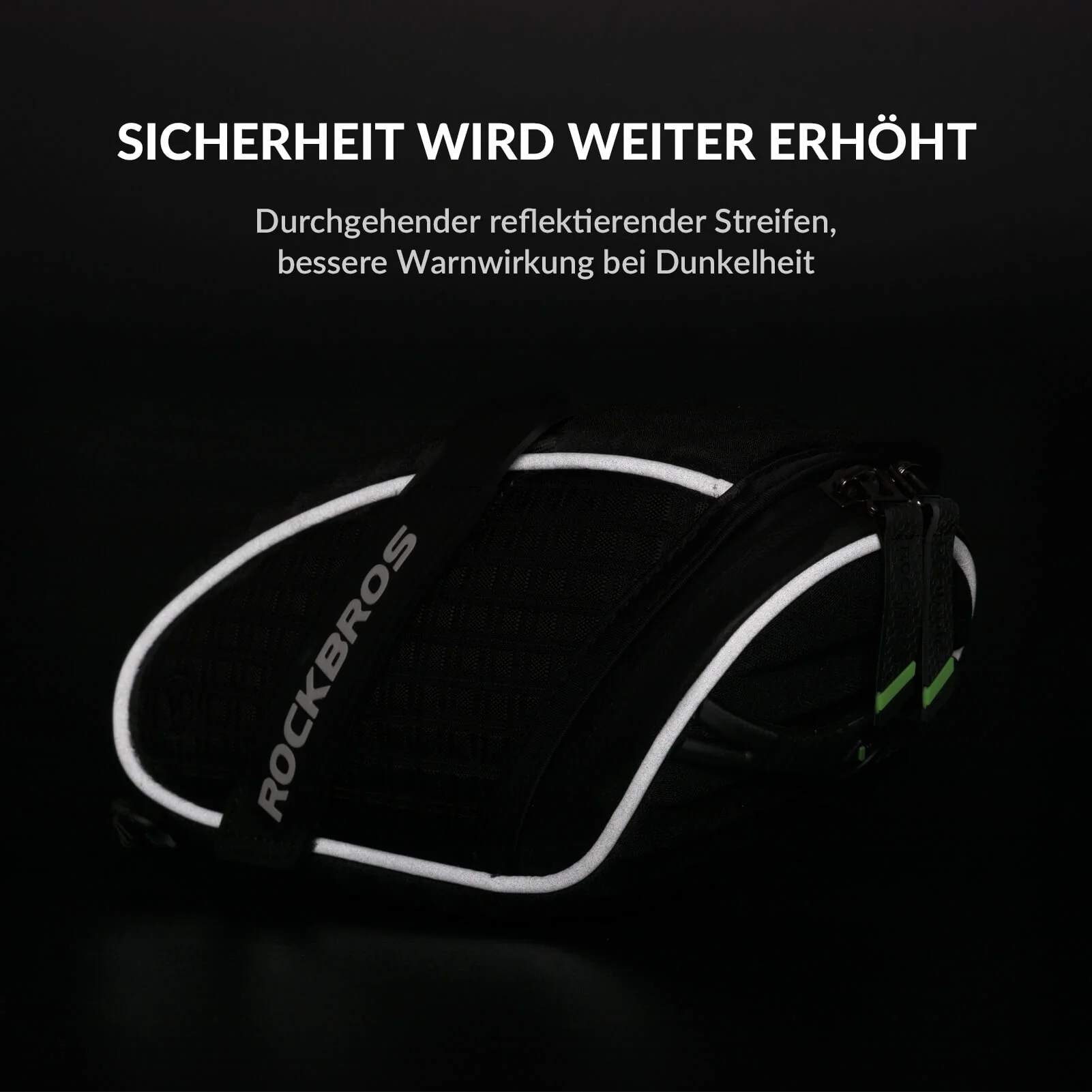 ROCKBROS Satteltaschen Fahrradsitz Taschen mit Rücklichthalter 1L - Image 5