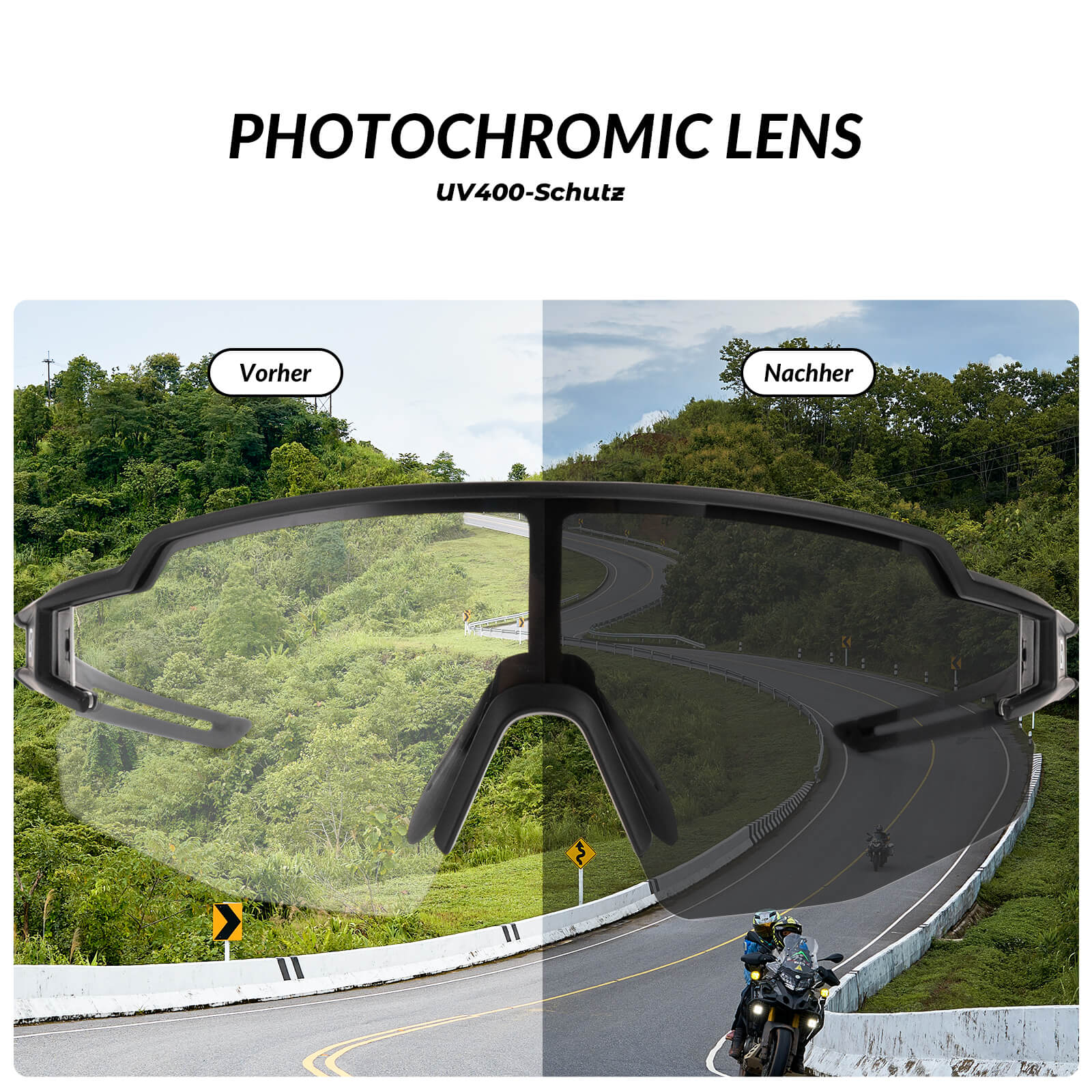 ROCKBROS Sonnenbrille für Männer & Frauen UV-Schutz Fahrradbrille - Image 4