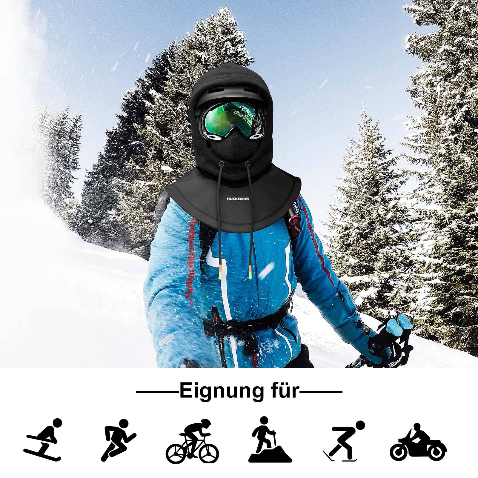 ROCKBROS Sturmhaube Winddicht Fahrrad Full Face Gesichtshaube für Radfahren Skifahren - Image 19