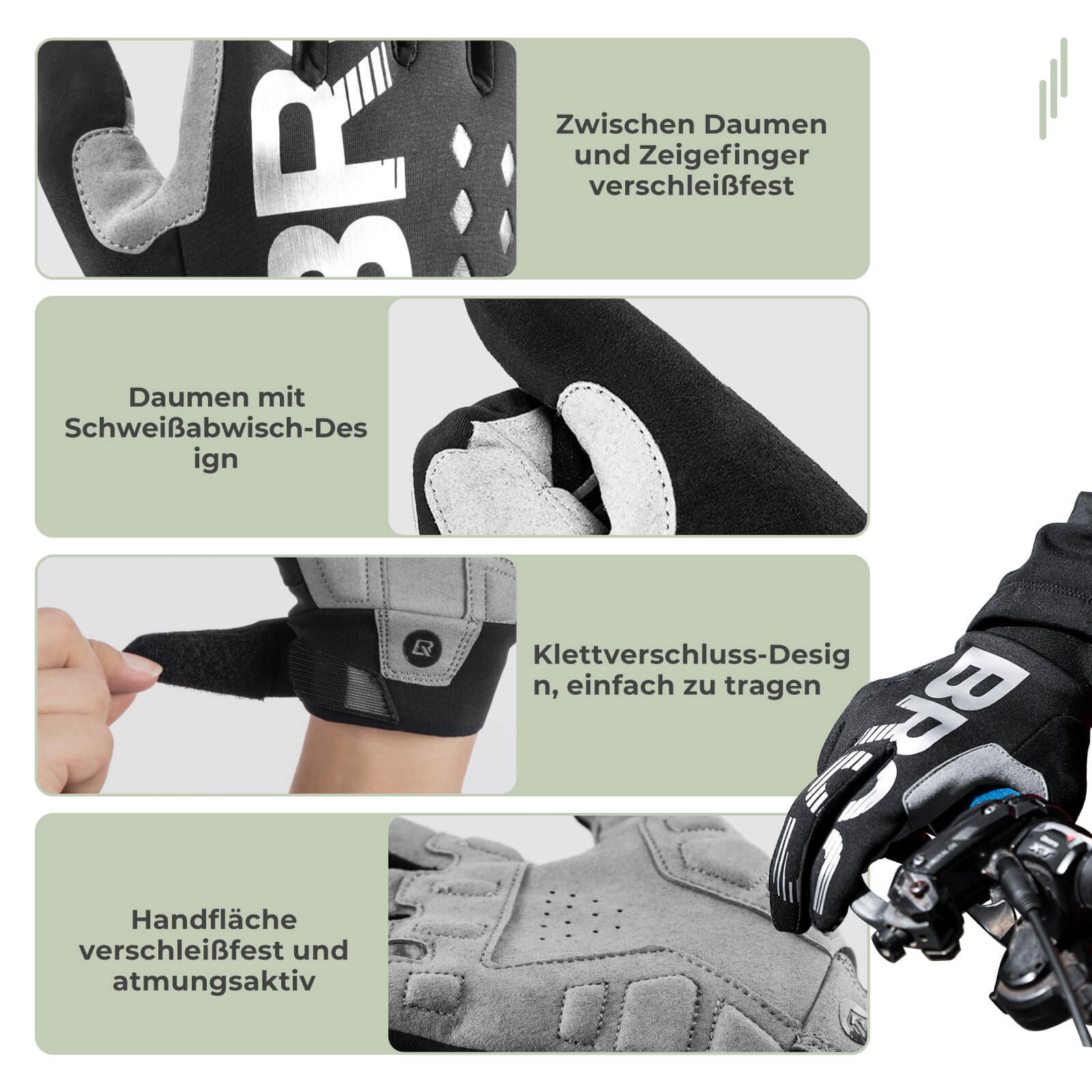 ROCKBROS Vollfinger Handschuhe Fahrradhandschuhe mit Touchscreenfunktion - Image 7