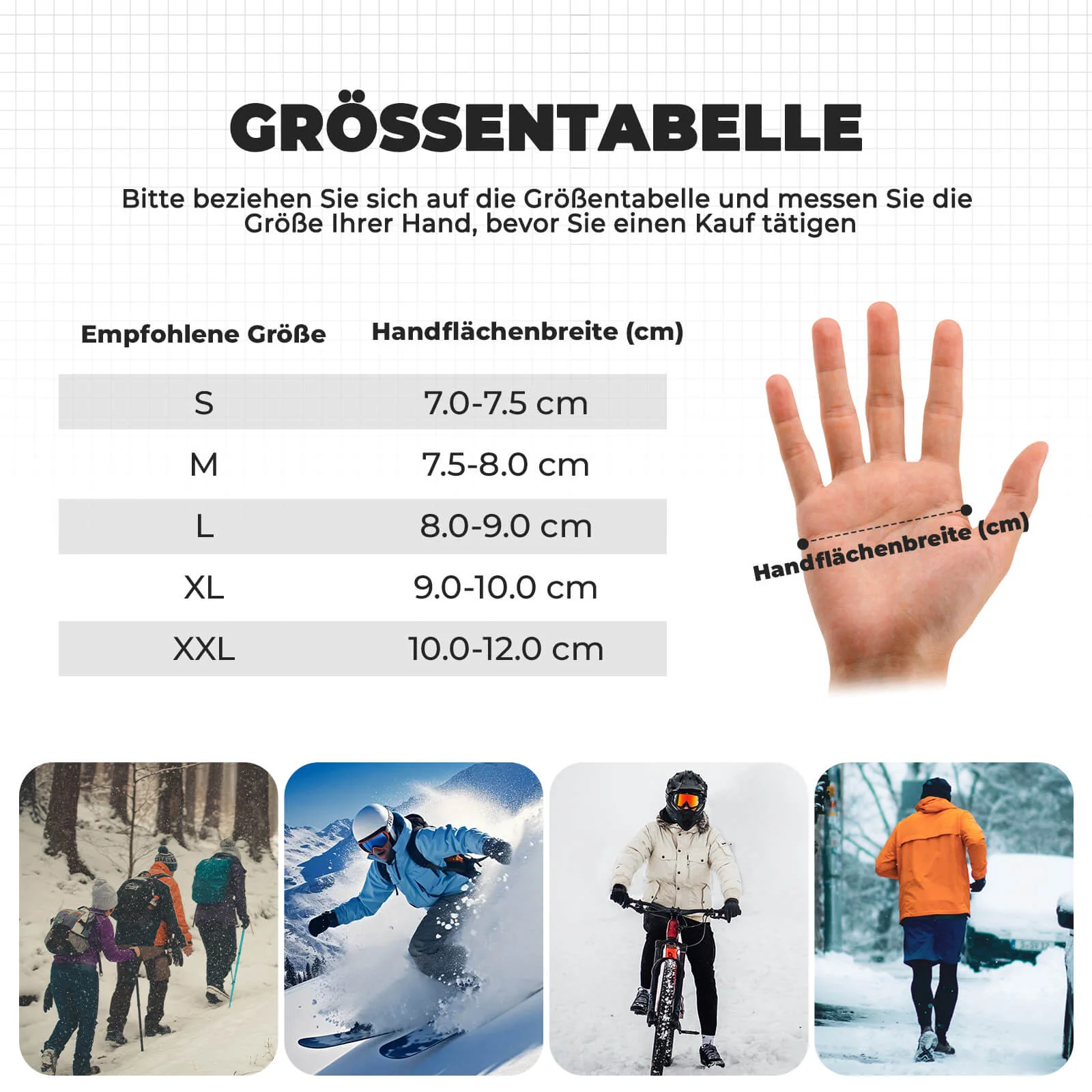 ROCKBROS Vollfinger Handschuhe Fahrradhandschuhe mit Touchscreenfunktion - Image 8