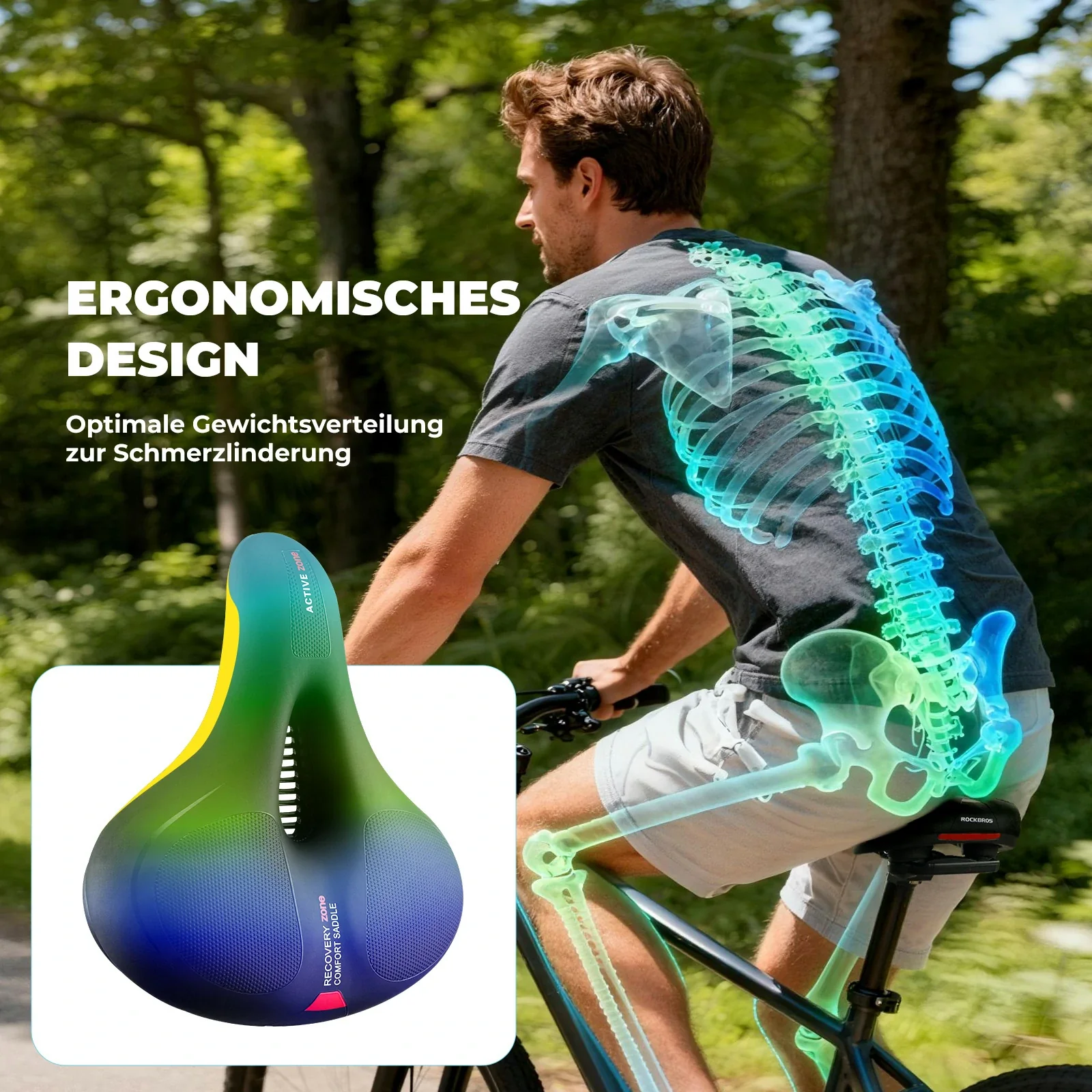 ROCKBROS wasserdicht Fahrradsattel für MTB & Rennrad aus Memory Foam - Image 26