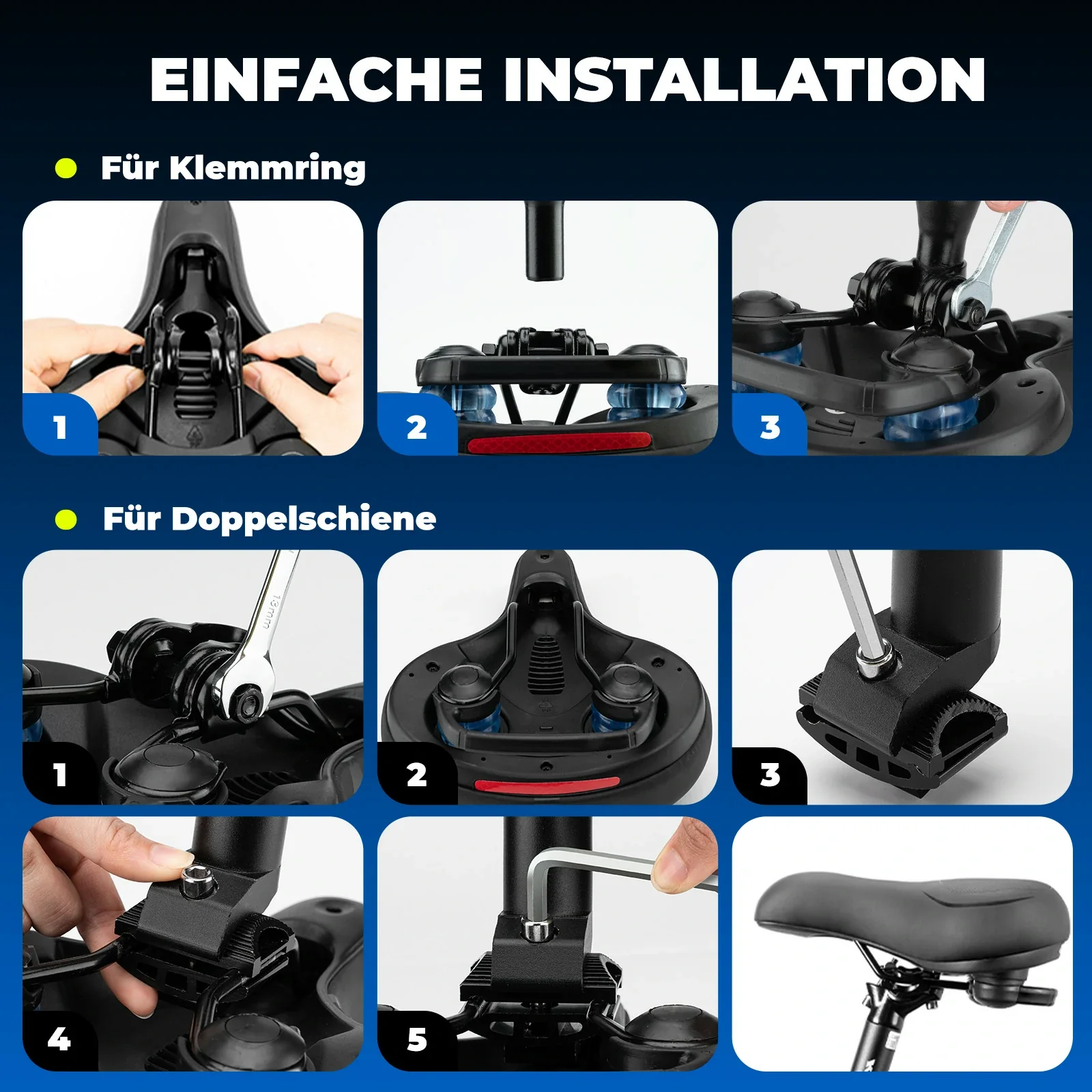 ROCKBROS wasserdicht Fahrradsattel für MTB & Rennrad aus Memory Foam - Image 29