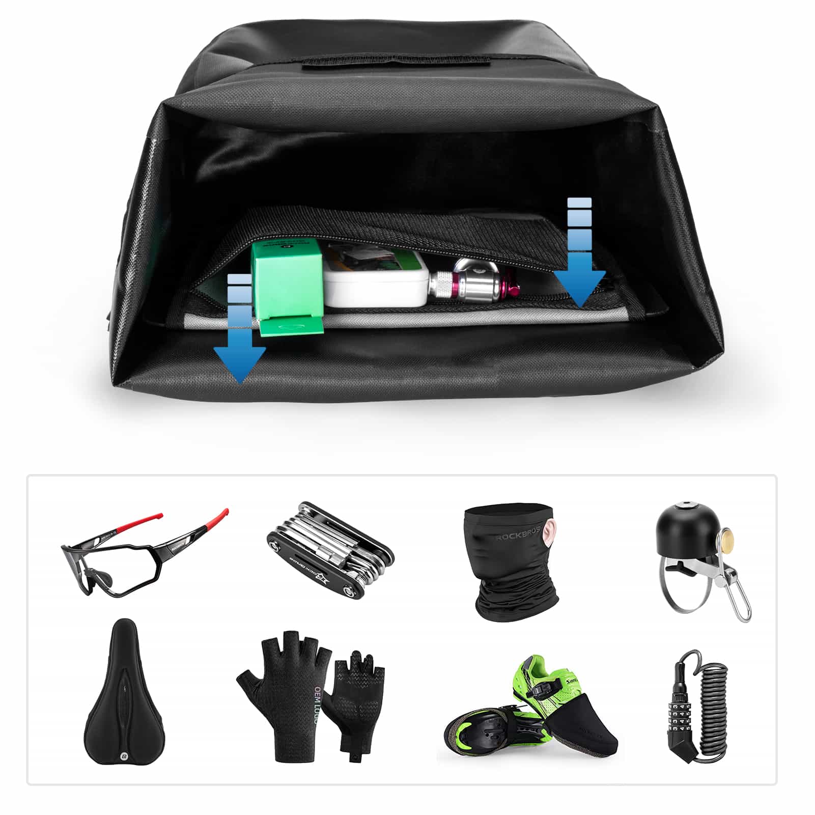 ROCKBROS Wasserdichte Gepäckträgertasche 12-16L - Image 17