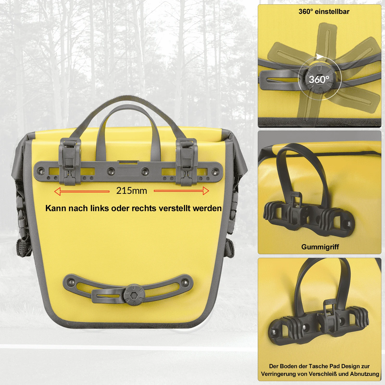 ROCKBROS Wasserdichte Gepäckträgertasche 12-16L - Image 3