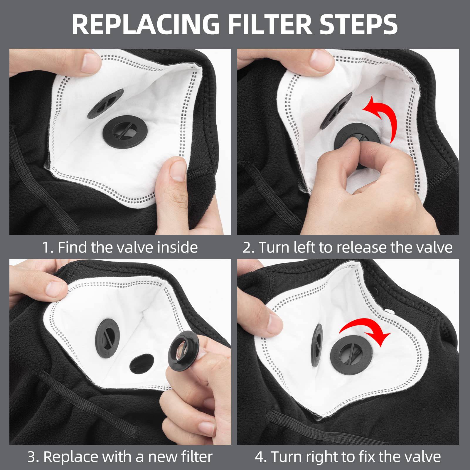 ROCKBROS Winddicht & Staubdicht Sturmhaube Balaclava Winter Halswärmer - Image 5