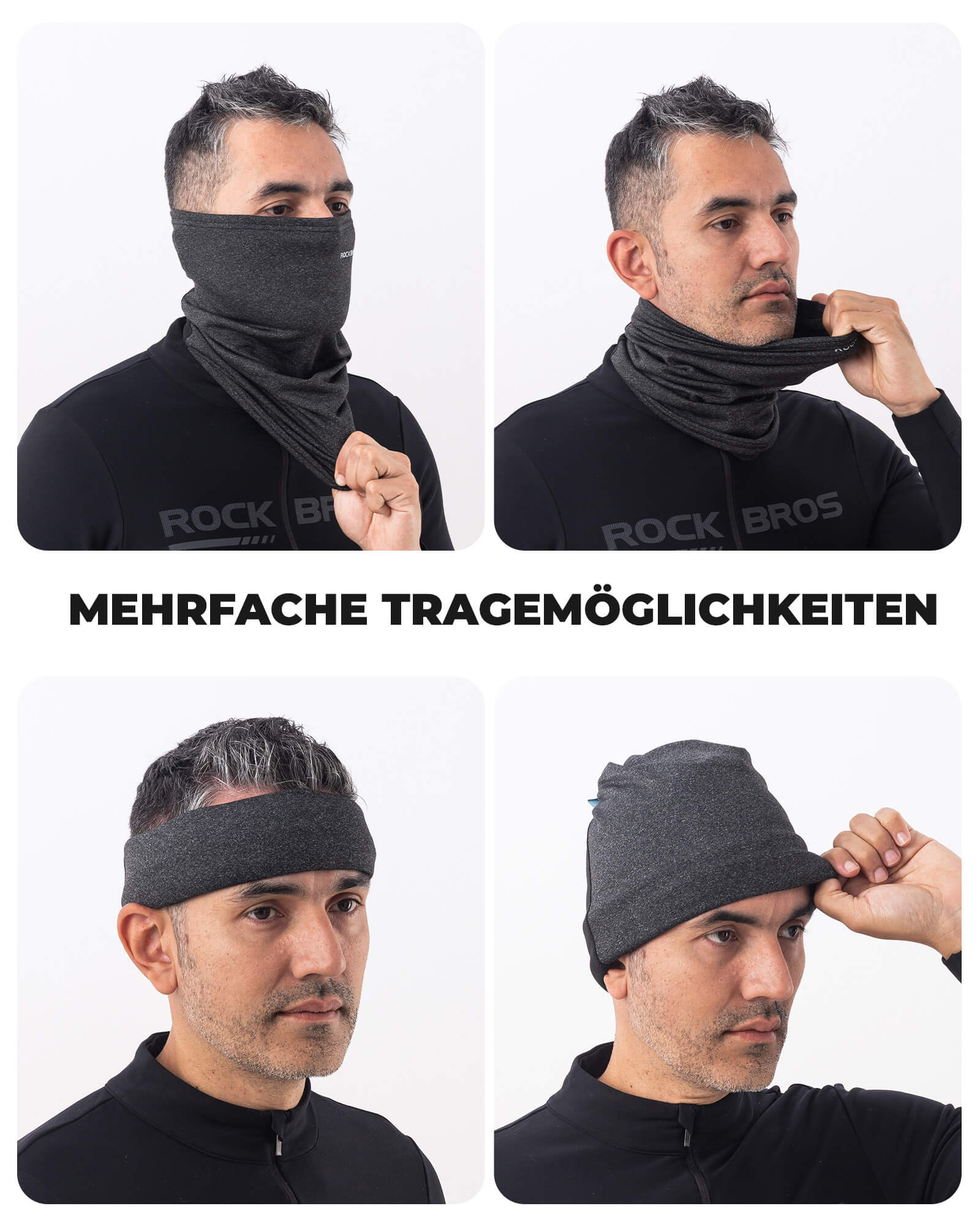 ROCKBROS Winter Halbe Balaclavas Multifunktion Atmungsaktiv Gesichtsbedeckung - Image 11