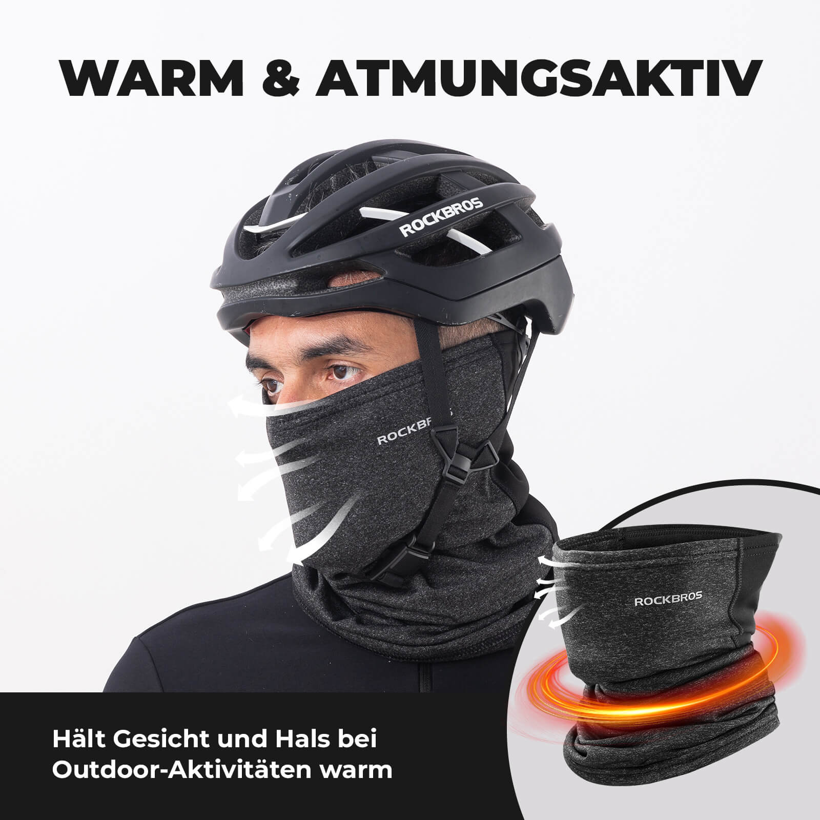 ROCKBROS Winter Halbe Balaclavas Multifunktion Atmungsaktiv Gesichtsbedeckung - Image 7
