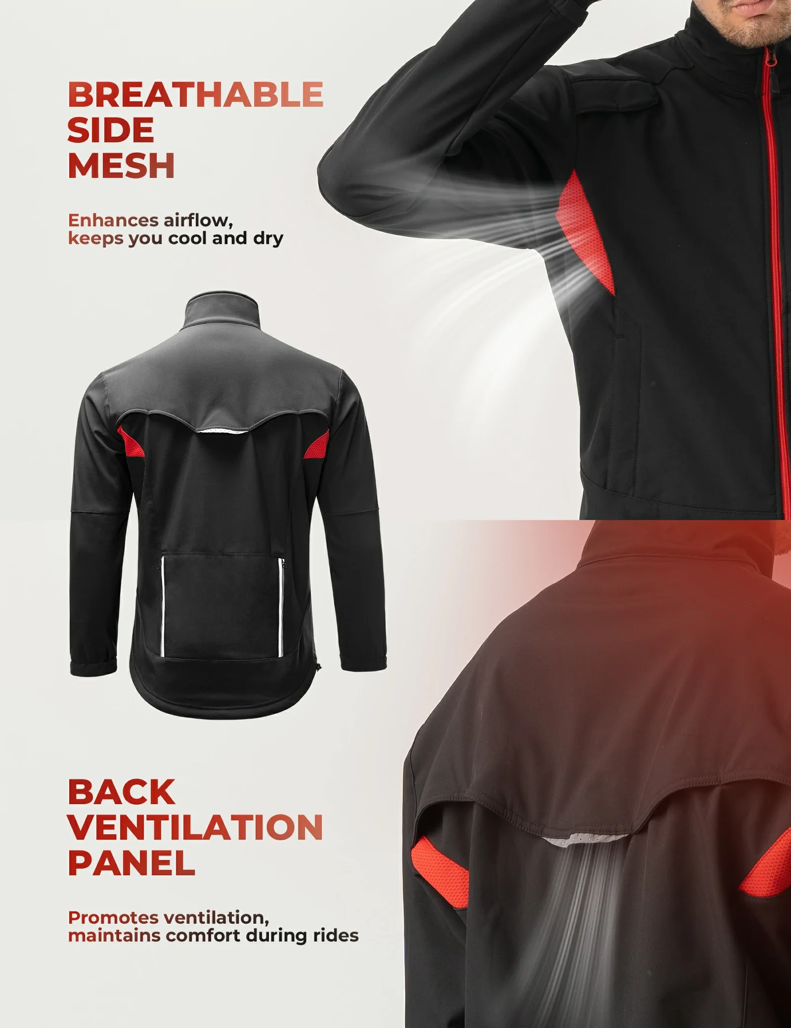 ROCKBROS Winter Jacke / Hose Herren Windschutz Radsportanzug - Image 7