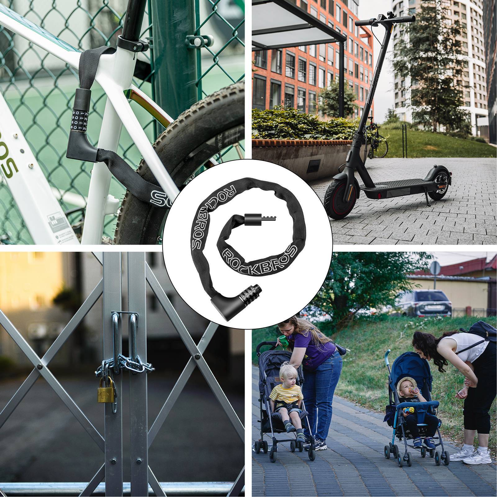 ROCKBROS Zahlenschloss mit 4-stelligem Zahlencode 96 cm Länge - Image 7