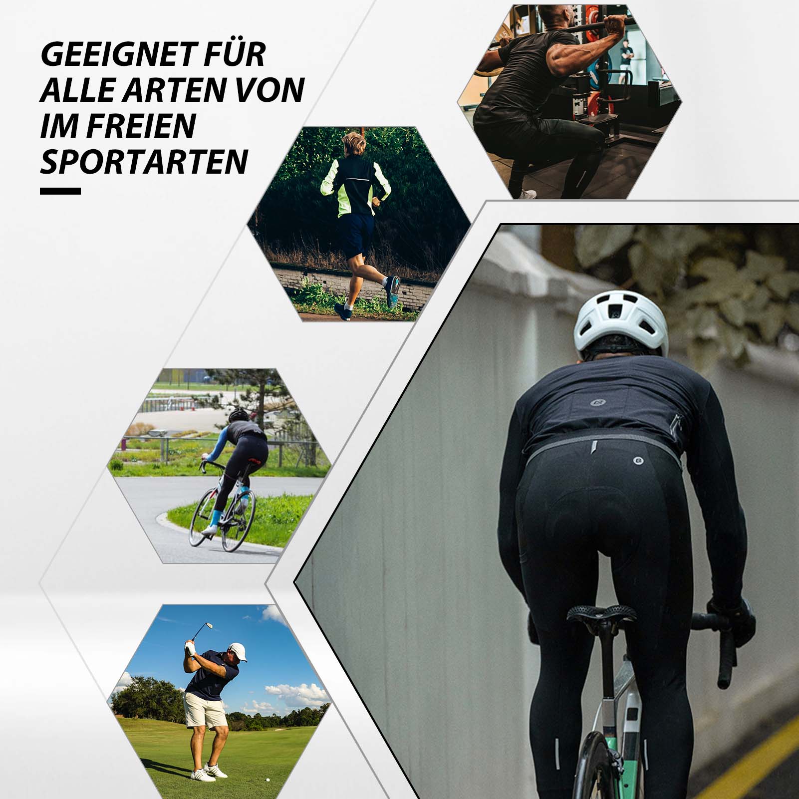 Winter Fahrrad Lange Hose Elastische Radhose Herren/Damen M-4XL - Image 3